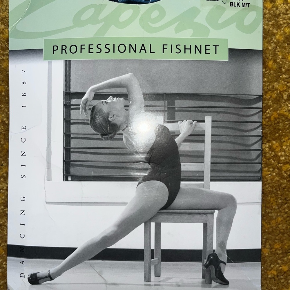 🩰 Capezio Professional Fishnet Tights – Backseam Style (Brand New!)